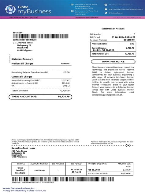 Globe Billing.